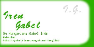 iren gabel business card